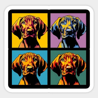 Pop Retro Vizsla Art Painting - Cute Puppy Sticker